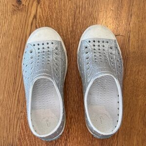 Native sneakers Silver Glitter Slip-On Shoes